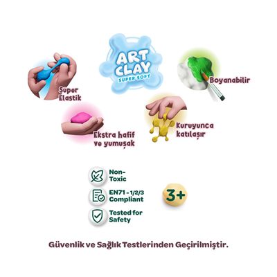04148 ART CLAY MİNİK CANLILAR SÜPER HAFİF KİL(Belirtilen fiyat, tekli satış için adet fiyatıdır.)