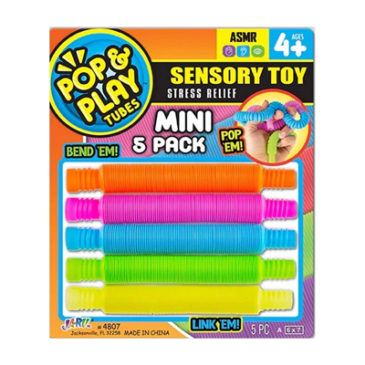 04807 -SUN-JRU-POP PLAY TUBES DUYUSAL STRES  OYUNCAĞI MİNİ 5Lİ