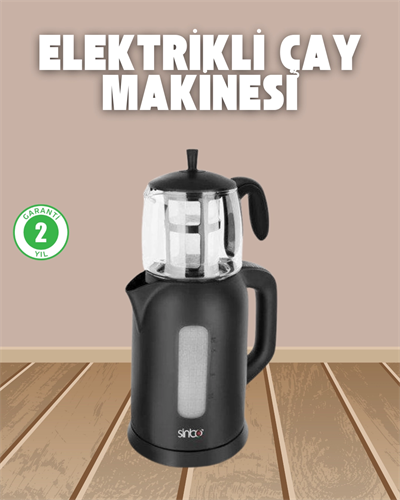 0,9 L Cam Demlik ve 1,7 L Su Haznesi ile Çay Keyfi