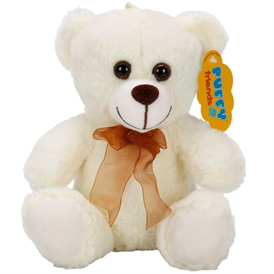0998 SUN-JHN-PFF-SK PELUŞ AYI OTURAN KURDELELİ 21CM 2R