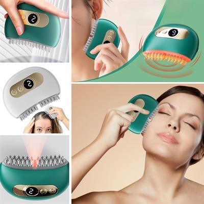 1 Adet Akıllı Elektrik Akımlı EMS Titreşimli Masaj Tarağı Kademeli Yüz Masaj Aleti Aparatı (3936)