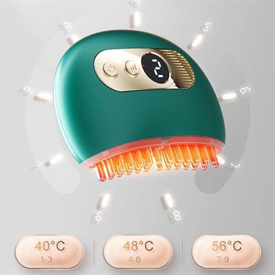 1 Adet Akıllı Elektrik Akımlı EMS Titreşimli Masaj Tarağı Kademeli Yüz Masaj Aleti Aparatı (3936)