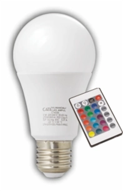 1 Adet CATA CT 4058 Led Ampul 9W RGB Kumandalı E27 Duy