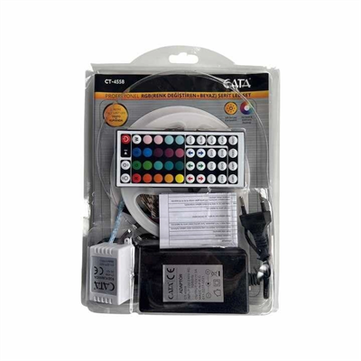 1 Adet CATA CT 4558 RGB Şerit Led Kumandalı Trafolu Set 220V