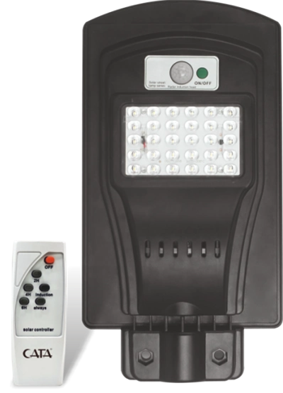 1 Adet CATA CT 4690 Solar Güneş Enerjili 60W Sensörlü Sokak Armatür 6400K Beyaz Işık