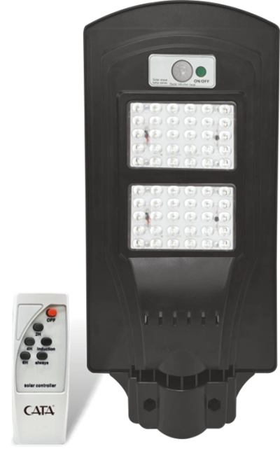 1 Adet CATA CT 4691 Solar Güneş Enerjili 120W Sensörlü Sokak Armatür 6400K Beyaz Işık