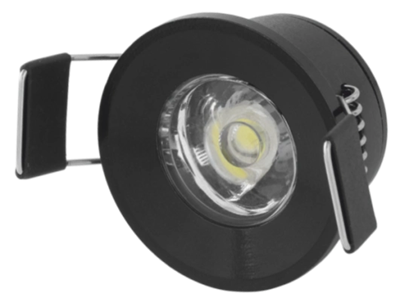 1 Adet CATA CT 5270 Yıldız 1.5W Sıva Altı Led Spot Siyah Kasa Beyaz Işık 6400K