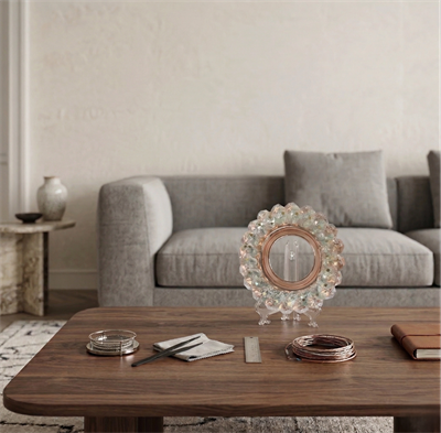 1 Adet CATA CT 6596 Papatya Yuvarlak Dekoratif Cam Spot Kasası GU10 Duy