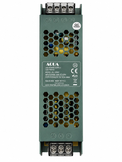 1 Adet EDSON AQUA AU 1554 Süper Slim 21A Led Trafosu 12V 250W