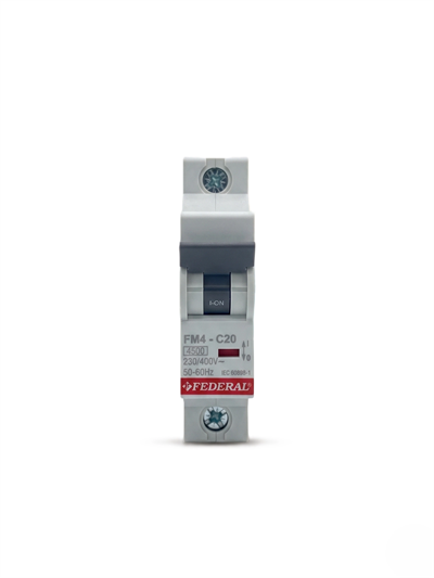 1 Adet FEDERAL 1X20 A C Tipi 4.5Ka Otomatik Sigorta FM4 9EG-C0431-SD20