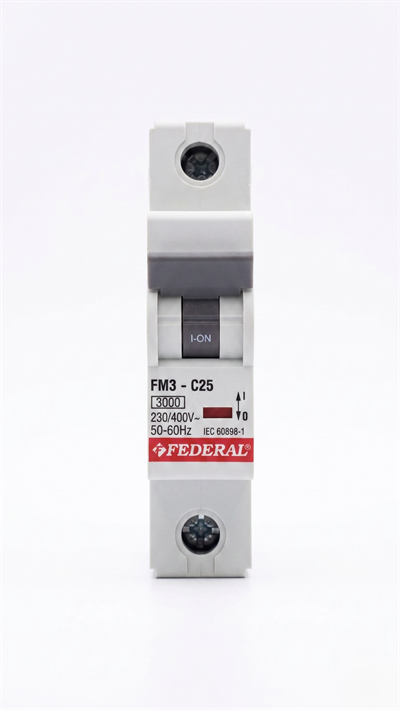1 Adet FEDERAL 1X25 A C Tipi 3Ka Otomatik Sigorta FM3-C 9EC-C0331-0D25