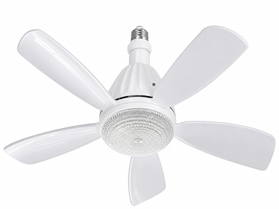 1 Adet FİM Kristal 30W Ledli 5 Kanat Tavan Vantilatörü 1154 Kumandalı 3 Renk E27 Duy
