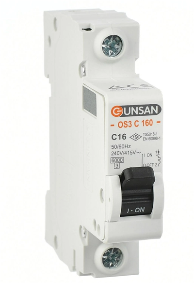 1 Adet Günsan 1X40a C Serisi 6Ka Otomatik Sigorta OS3C160-1C40