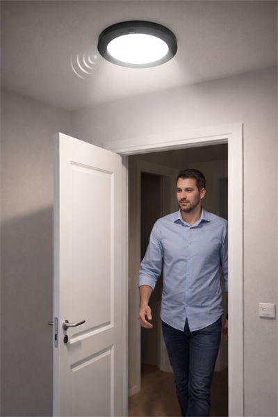 1 Adet NOAS YL14 1810 S Sıva Üstü 20W Siyah Kasa Sensörlü Led Armatür 6400K Beyaz Işık