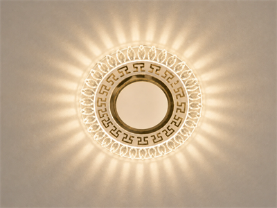 1 Adet NOAS YL65 1757 Flora Led Çerçeveli 4000K + Mavi Yuvarlak Kristal Cam Spot GU10 Duy