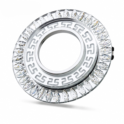 1 Adet NOAS YL65 1757 Flora Led Çerçeveli 4000K + Mavi Yuvarlak Kristal Cam Spot GU10 Duy