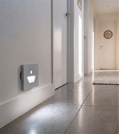 1 Adet NOAS YL69 1521 1W Füme Kasa Sensörlü Koridor Aydınlatması 6400K Beyaz Işık