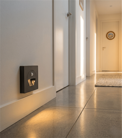 1 Adet NOAS YL69 1522 1W Siyah Kasa Sensörlü Koridor Aydınlatması 3200K Gün Işığı