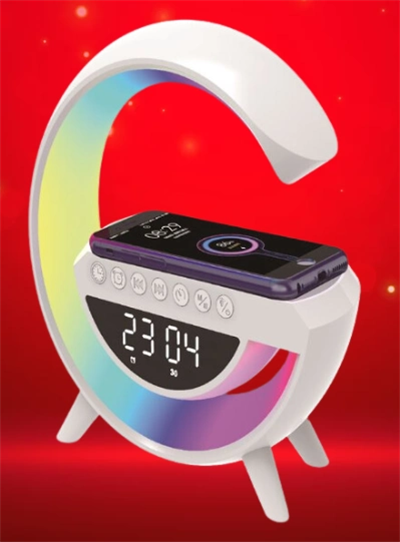 1 Adet NOAS YL86 1240 Simi Kablosuz Şarjlı Bluetoothlu Hoparlörlü Masa Lambası RGB