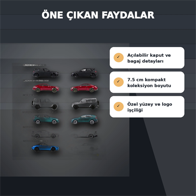 1 Adet Resmi Lisanslı Mini Mercedes-AMG Premium Model Araba - Rastgele Gönderim