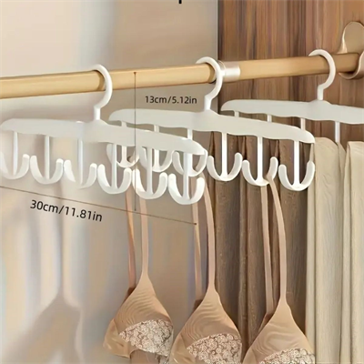 1 Adet Yer Tasarruflu 6 Kancalı Plastik Dolap İçi Düzenleyici Pratik Askı