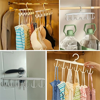 1 Adet Yer Tasarruflu 6 Kancalı Plastik Dolap İçi Düzenleyici Pratik Askı