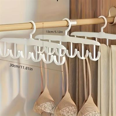 1 Adet Yer Tasarruflu 6 Kancalı Plastik Dolap İçi Düzenleyici Pratik Askı (3936)