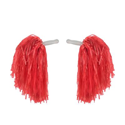 1 Çift ( 2 Adet ) Kırmızı Renk 23 Nisan Gösteri Ponponu (3936)