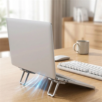 1 Çift Yapışkanlı Katlanabilir Laptop Standı – Mini Notebook Yükseltici, Taşınabilir Kaymaz Laptop Ayağı Bx40