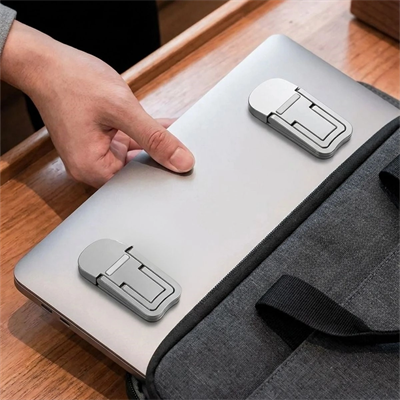 1 Çift Yapışkanlı Katlanabilir Laptop Standı – Mini Notebook Yükseltici, Taşınabilir Kaymaz Laptop Ayağı Bx40