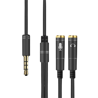 1 Erkek 2 Dişi 3.5 Mm Kulaklık Ve Mikrofon Ayırıcı Çoklayıcı Aux Kablo Bx40
