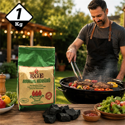 1 kg Mangal Kömürü - Çıra Hediyeli - Meşe Kömürü