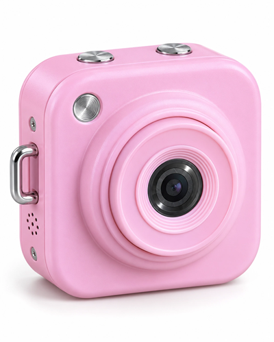 1. Cep Boy Pembe Dijital Fotoğraf Makinesi 2,01 İnç Ekran ve Type C Şarj