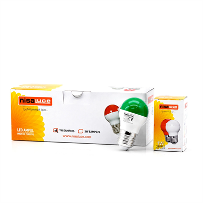10 Adet 1w E27 Yeşil Yuvarlak Gece Lambası Led Ampul Eamp-075 Bx40