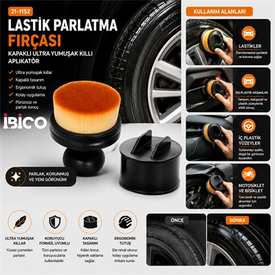 10 Adet Çok Amaçlı Oto - Araç Toz Alma Fırça Yuvarlak Kapaklı Bx40