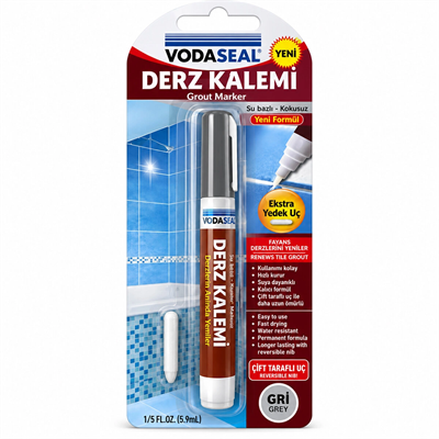 10 Adet Gri Derz Kalemi Su Bazlı - Kokusuz Yedek Uç Bx40