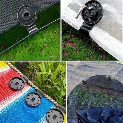 10 Adet Güneşlik Filesi Sabitleme Klipsleri, Gölgelik Bezi ve Brandalar İçin Dayanıklı Plastik Kelepçe Kancaları (3936)