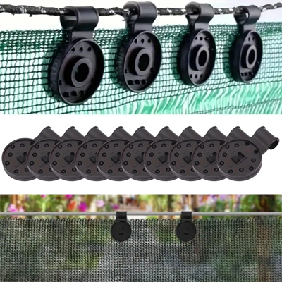 10 Adet Güneşlik Filesi Sabitleme Klipsleri, Gölgelik Bezi Ve Brandalar İçin Dayanıklı Plastik Kelepçe Kancaları Bx40