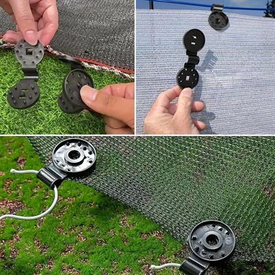 10 Adet Güneşlik Filesi Sabitleme Klipsleri, Gölgelik Bezi ve Brandalar İçin Dayanıklı Plastik Kelepçe Kancaları (3936)