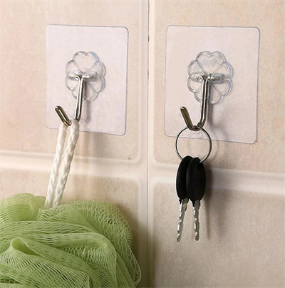 10 Adet Kendinden Yapışkanlı Şeffaf Askı Bx40