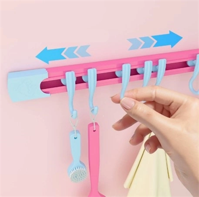 10 Kancalı Raylı Mutfak Ve Banyo Düzenleyici Askı 30 Cm Bx40
