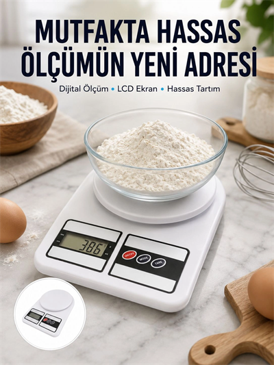 10 Kg Kapasiteli LCD Ekranlı Dijital Mutfak Tartıs Yeni Nesil