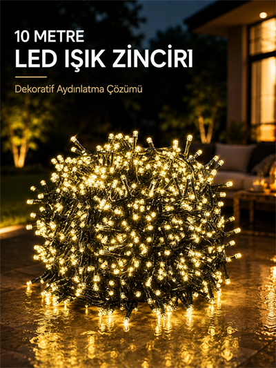 10 Metre Gün Işığı Led Işık Hafif ve Taşınabilir Özel Günler İçin