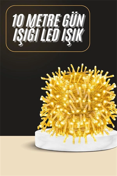 10 Metre Günışığı Led Işık Fişli Dekoratif Ortam Aydınlatması 3 Modlu Led Şerit Işık