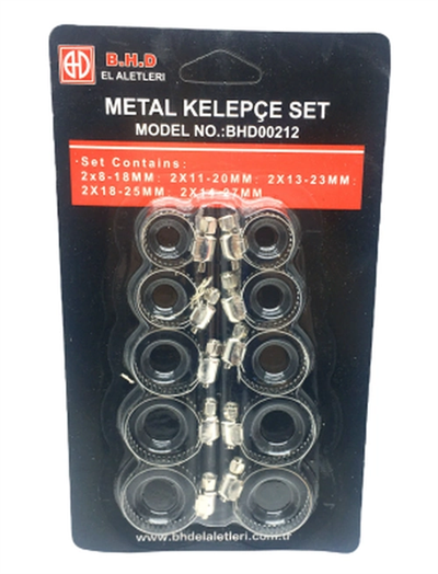 10 Parça  Metal Hortum Kelepçesi Set Bx40