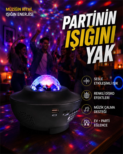 10 Renkli Kombinasyon + Breathing Light + 2 Saat Zamanlayıcılı Star Lamba