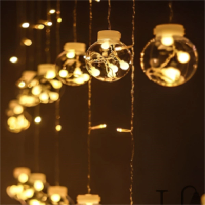 10 Sarkıtlı Kumandalı Dekoratif Top İçi Mini Toplu Led Günışığı Rengi Dekoratif Aydınlatma Bx40