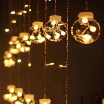 10 Sarkıtlı Kumandalı Dekoratif Top İçi Mini Toplu LED Günışığı Rengi Dekoratif Aydınlatma