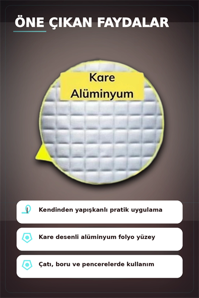 10 cm Genişlik 5 Metre Alüminyum Folyo Kauçuk Sızdırmazlık Bandı - Çatı Boru Duvar Onarım BX-313438