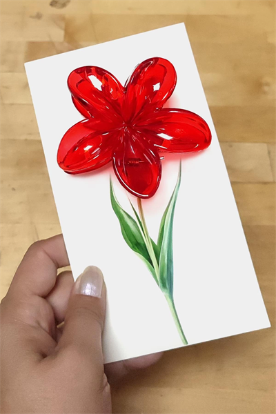 100 Adet Kırmızı Lotus Toka 8 cm Kına Seti